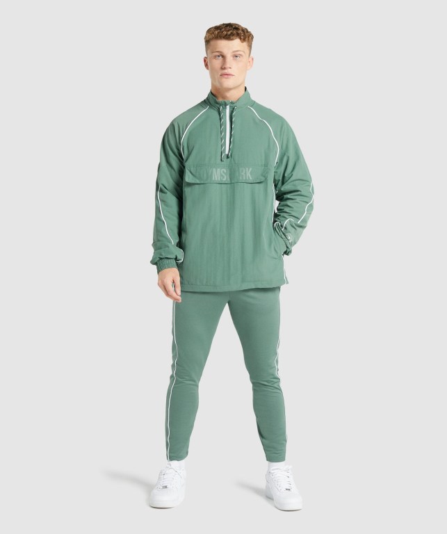 Gymshark Recess Lightweight Men's Jackets Green | UAE-92OBPI