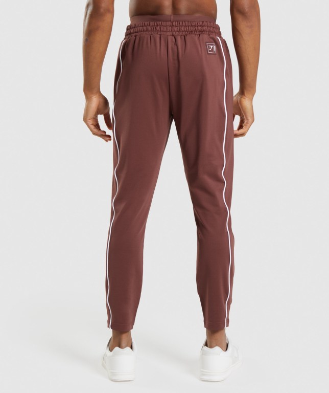 Gymshark Recess Men's Joggers Pink Brown / White | UAE-48ERPD