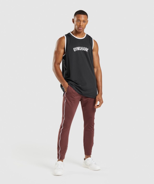 Gymshark Recess Men's Joggers Pink Brown / White | UAE-48ERPD