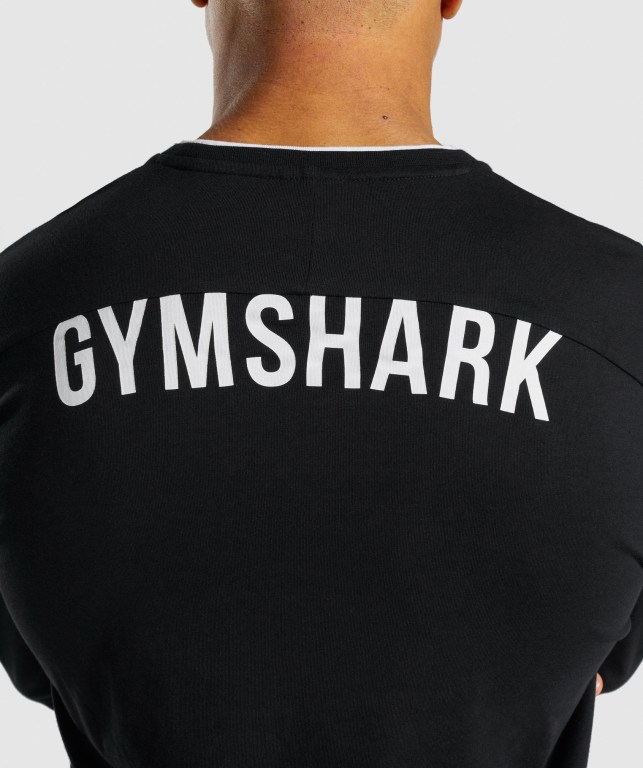 Gymshark Recess Men's T Shirts Black | UAE-31TEQU