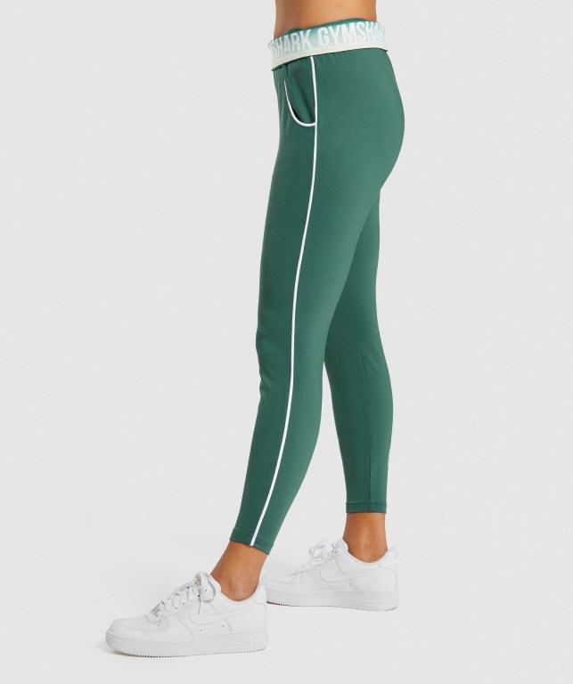 Gymshark Recess Women's Joggers Dark Green | UAE-57MGDT