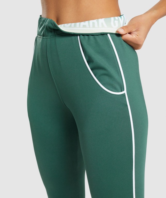 Gymshark Recess Women's Joggers Dark Green | UAE-57MGDT