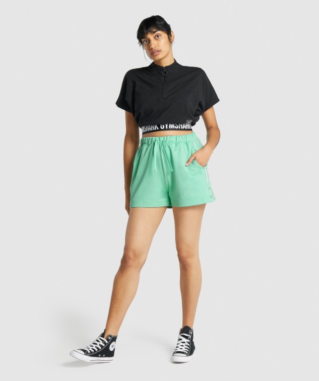 Gymshark Recess Women's Shorts Light Green | UAE-72REZP