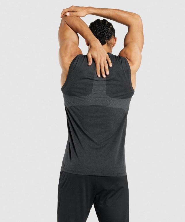 Gymshark Regulate Training Men's Tank Tops Black | UAE-60SIDF