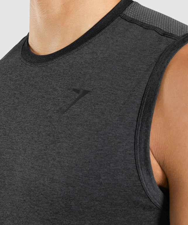 Gymshark Regulate Training Men's Tank Tops Black | UAE-60SIDF