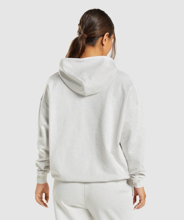 Gymshark Rest Day Sweats Women's Hoodies White | UAE-09KMTZ