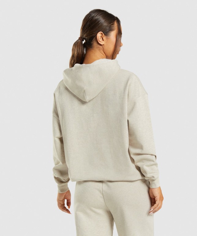 Gymshark Rest Day Sweats Women's Hoodies Beige | UAE-79HFBW