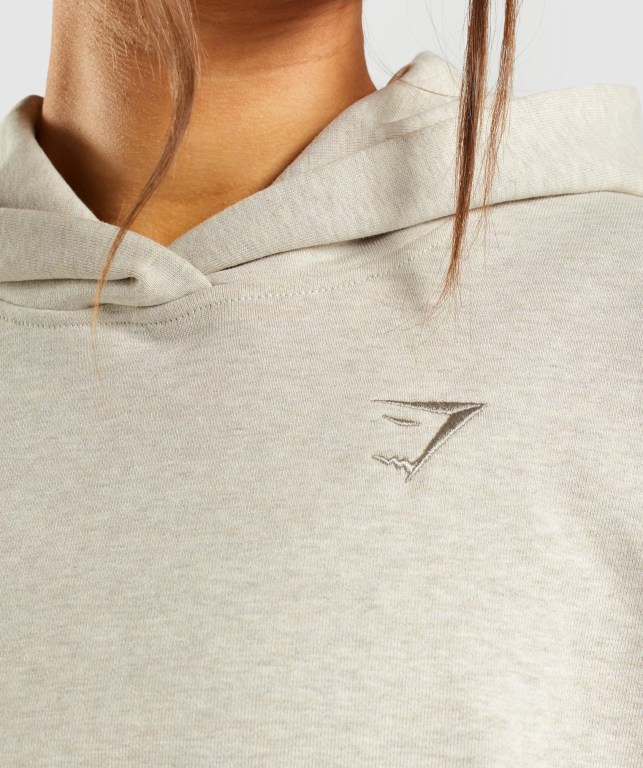 Gymshark Rest Day Sweats Women's Hoodies Beige | UAE-79HFBW