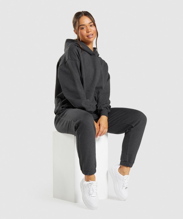 Gymshark Rest Day Sweats Women's Hoodies Black | UAE-94OMTS