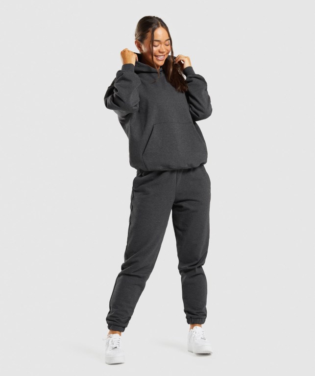 Gymshark Rest Day Sweats Women's Joggers Black | UAE-04FLQS