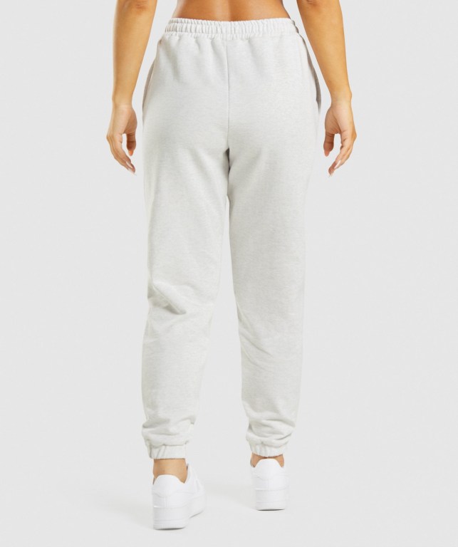 Gymshark Rest Day Sweats Women's Joggers White | UAE-64ORHM