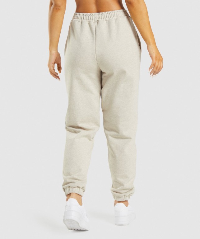 Gymshark Rest Day Sweats Women's Joggers Beige | UAE-81TINC