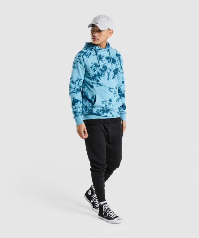 Gymshark Restore Men\'s Hoodies Turquoise | UAE-43ZUXI