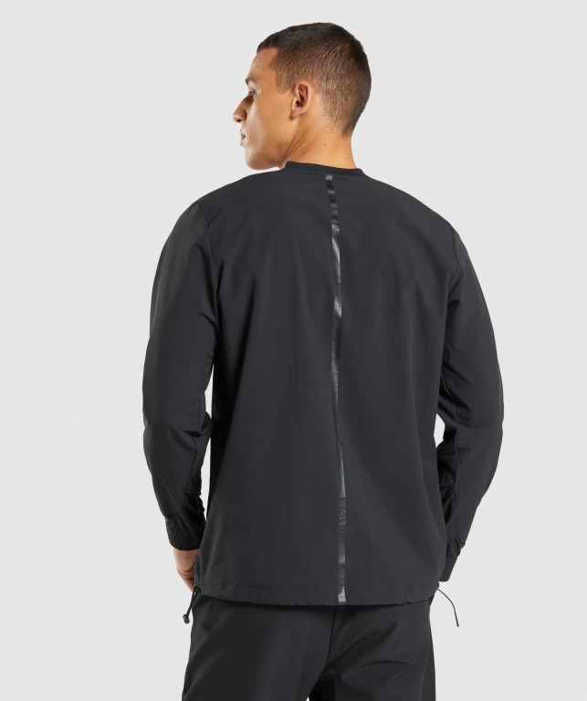 Gymshark Retake Crew Men's Hoodies Black | UAE-20GWJU