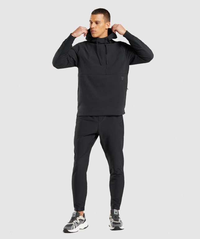 Gymshark Retake Men's Hoodies Black | UAE-68IKVP