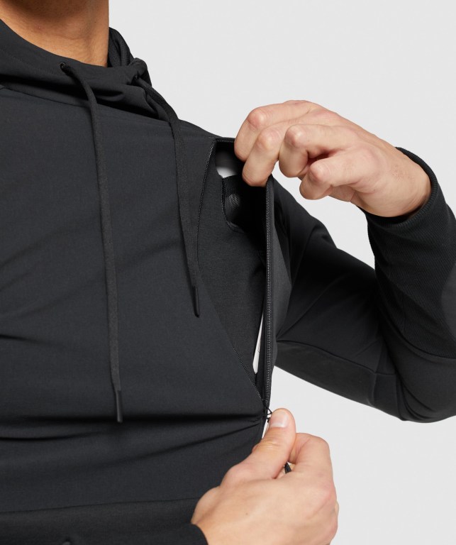 Gymshark Retake Men's Hoodies Black | UAE-78XWDS