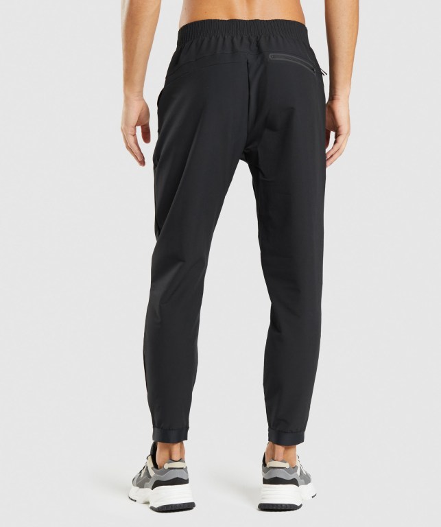 Gymshark Retake Woven Men's Joggers Black | UAE-81WFUT