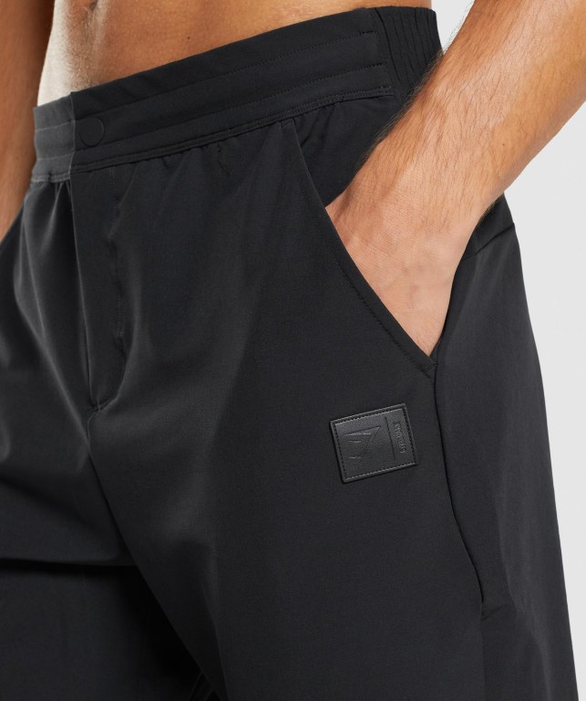 Gymshark Retake Woven Men's Joggers Black | UAE-81WFUT