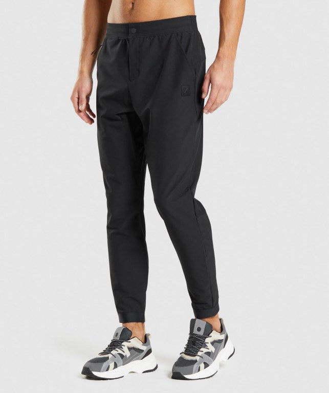 Gymshark Retake Woven Men\'s Joggers Black | UAE-81WFUT