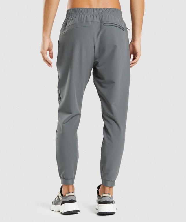 Gymshark Retake Woven Men's Joggers Grey | UAE-89YUWO