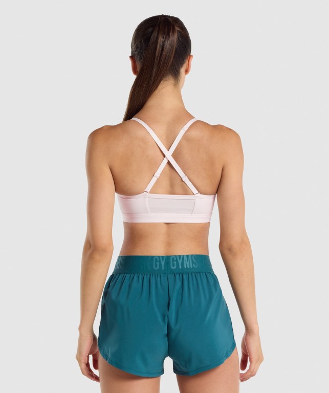 Gymshark Ruched Training Women's Sports Bra Cream | UAE-06ZDBN