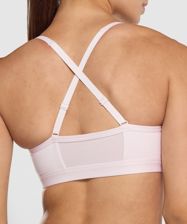 Gymshark Ruched Training Women's Sports Bra Cream | UAE-06ZDBN