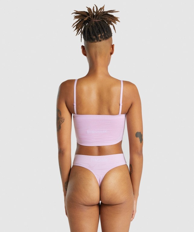 Gymshark Seamless Bandeau Women's Underwear Light Pink | UAE-21WZQS