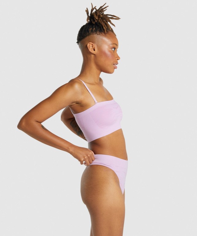 Gymshark Seamless Bandeau Women's Underwear Light Pink | UAE-21WZQS