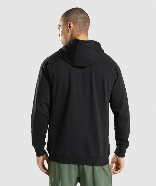 Gymshark Sharkhead Infill Men's Hoodies Black | UAE-18YGNL