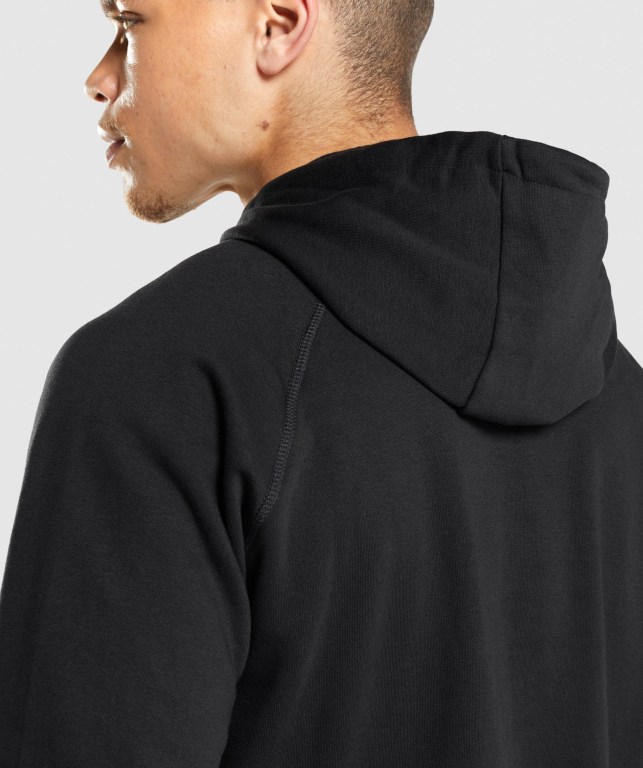 Gymshark Sharkhead Infill Men's Hoodies Black | UAE-18YGNL