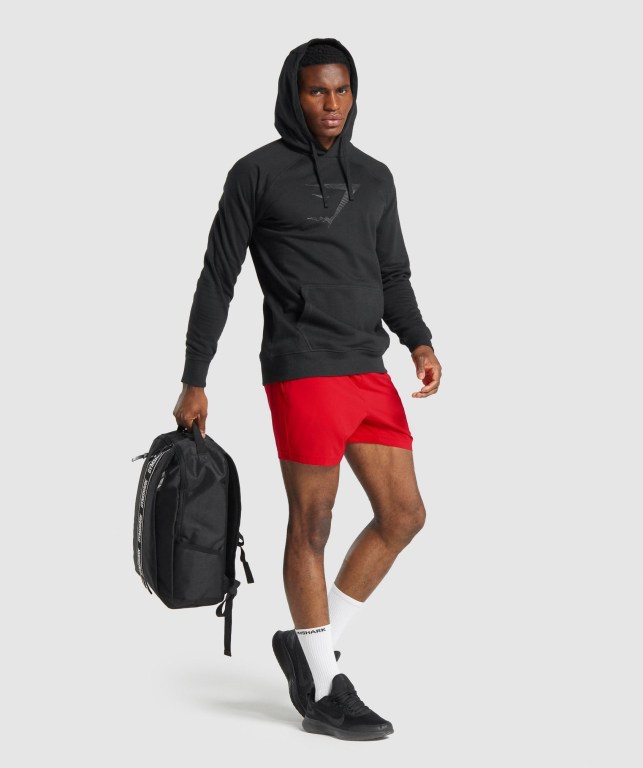 Gymshark Sharkhead Infill Men's Hoodies Black | UAE-82PMWN