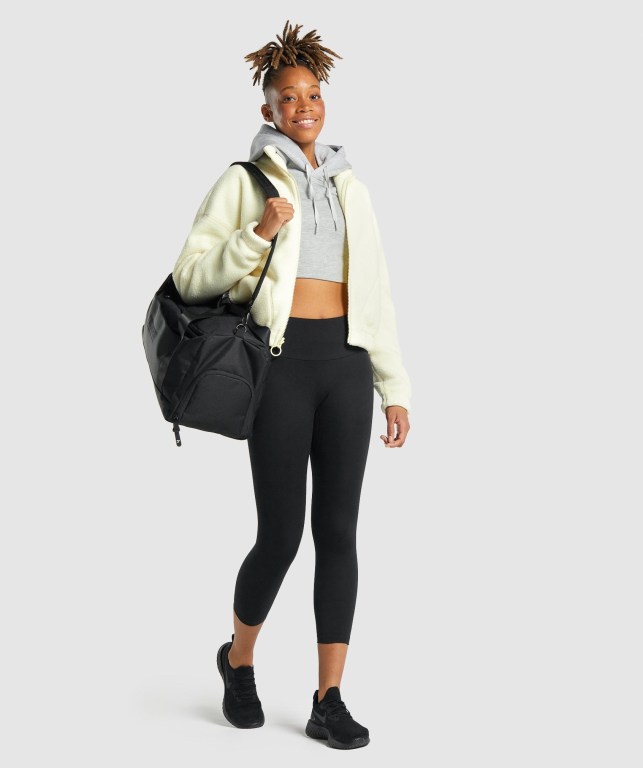 Gymshark Sherpa Women's Jackets Yellow | UAE-05SBTP