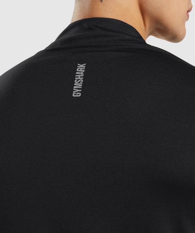 Gymshark Speed 1/4 Zip Men's Hoodies Black | UAE-13TGSO