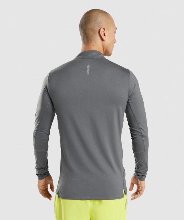 Gymshark Speed 1/4 Zip Men's Hoodies Grey | UAE-38TUEC