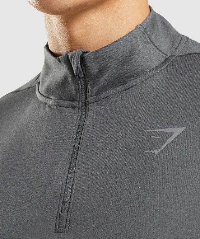 Gymshark Speed 1/4 Zip Men's Hoodies Grey | UAE-38TUEC