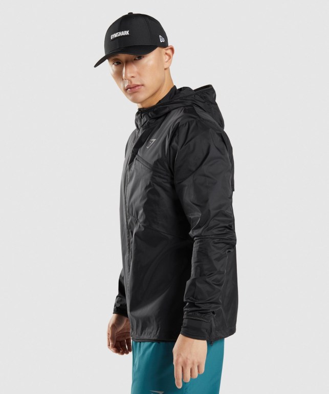 Gymshark Speed Men's Jackets Black | UAE-84EBFP