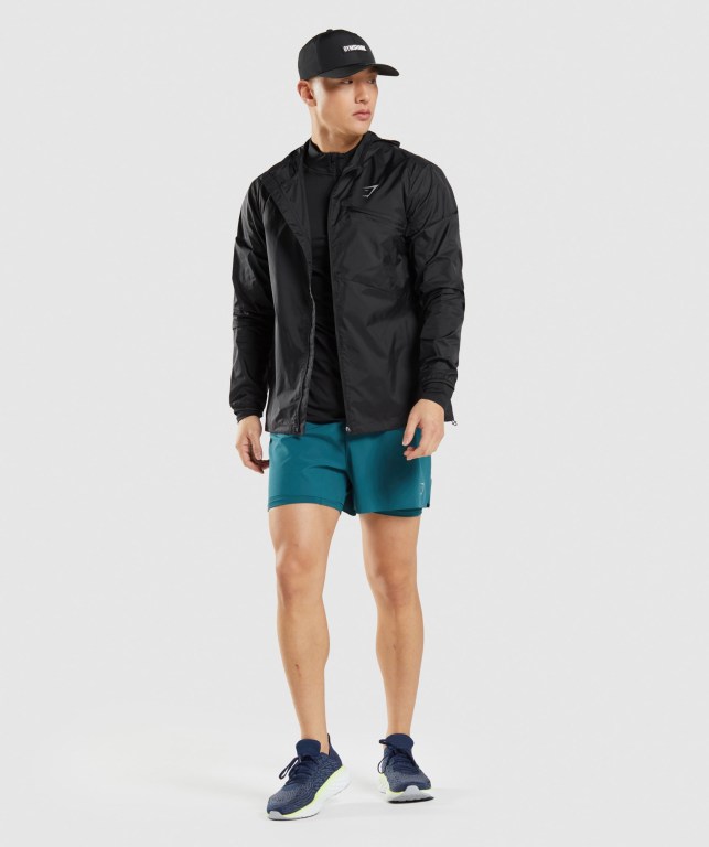 Gymshark Speed Men's Jackets Black | UAE-84EBFP