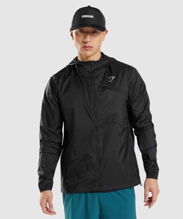 Gymshark Speed Men\'s Jackets Black | UAE-84EBFP