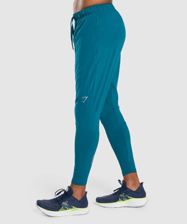 Gymshark Speed Men's Joggers Turquoise | UAE-82OKPF