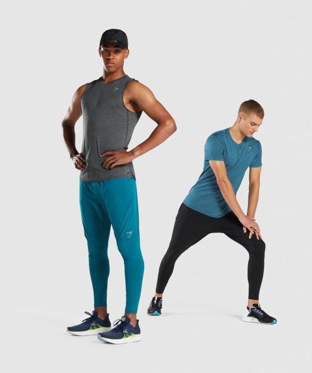 Gymshark Speed Men's Joggers Turquoise | UAE-82OKPF