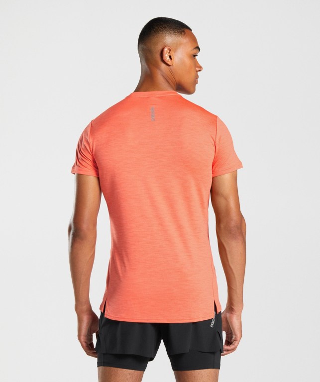 Gymshark Speed Men's T Shirts Orange | UAE-08IHAO