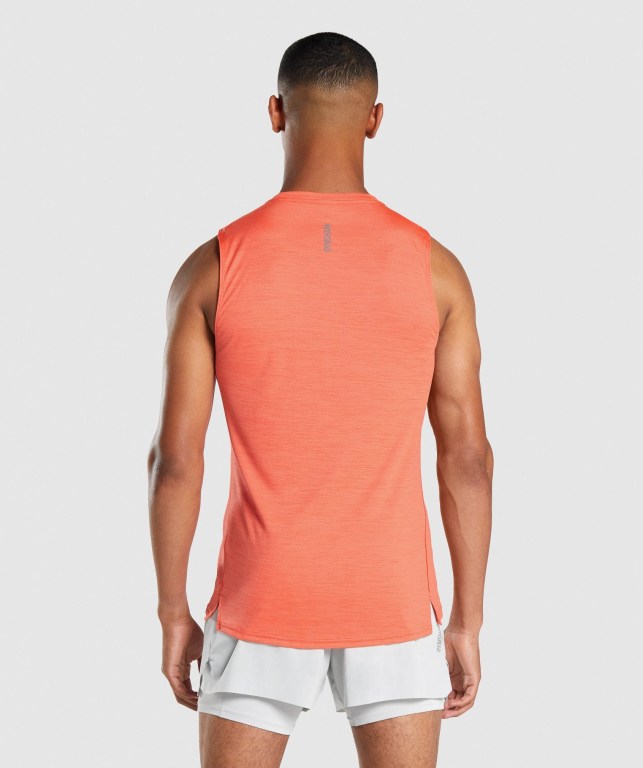 Gymshark Speed Men's Tank Tops Orange | UAE-45RGPJ