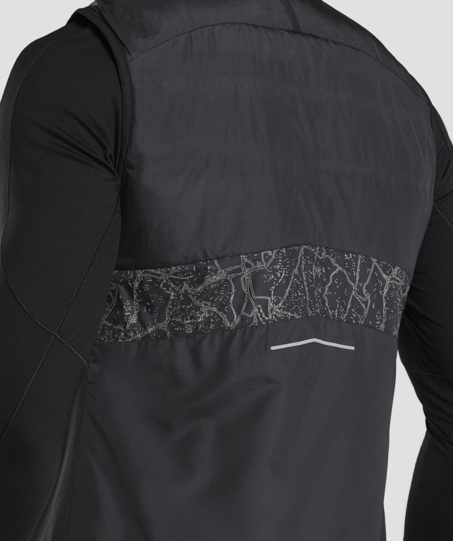 Gymshark Speed Vest Men's Jackets Black | UAE-61ENZJ