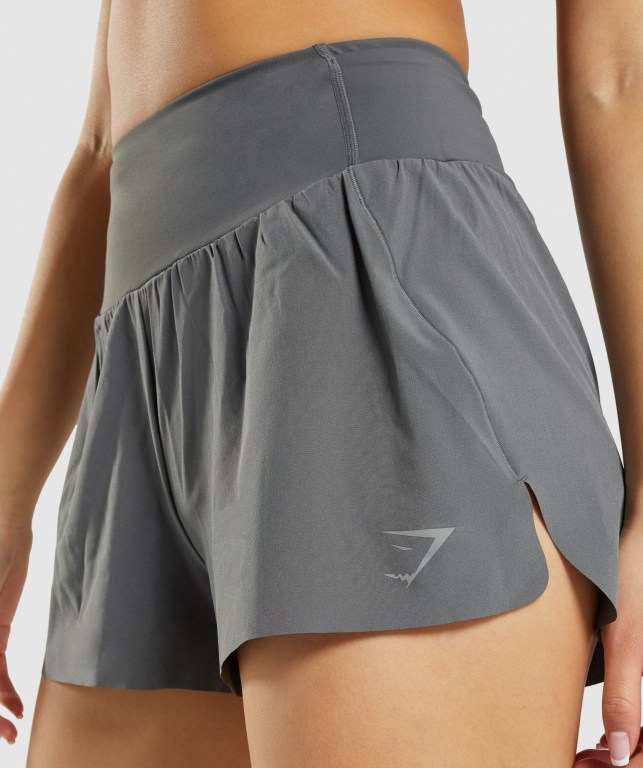 Gymshark Speed Women's Shorts Grey | UAE-24VPYA