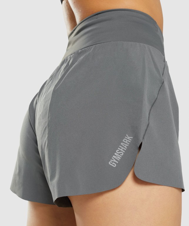 Gymshark Speed Women's Shorts Grey | UAE-24VPYA