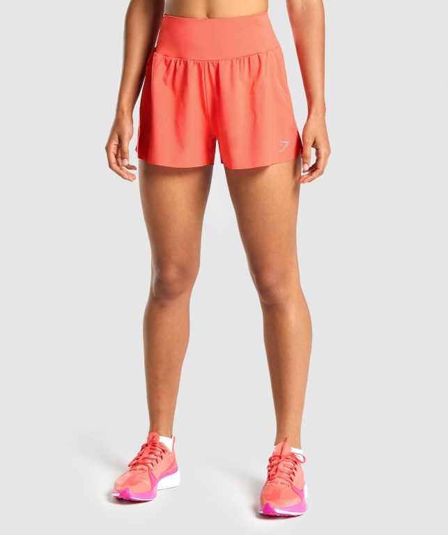 Gymshark Speed Women\'s Shorts Orange | UAE-86JNKD