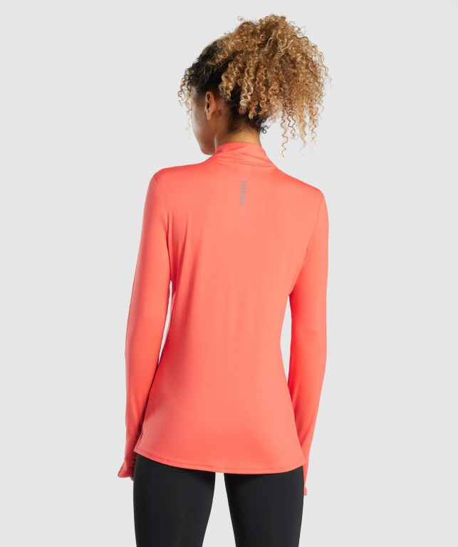 Gymshark Speed Zip-Up Women's Hoodies Orange | UAE-61CNAB