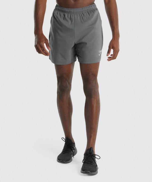 Gymshark Sport Men\'s Shorts Grey | UAE-58TDGQ