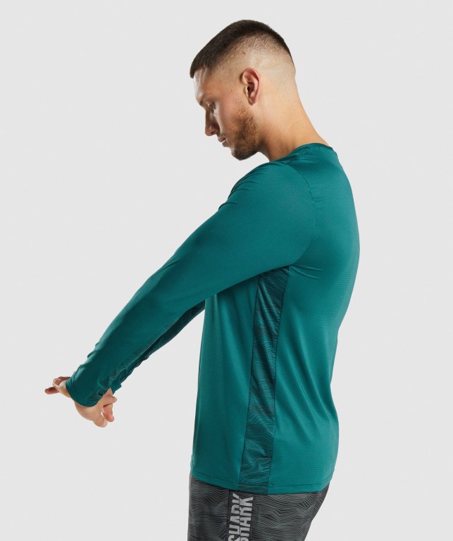 Gymshark Sport Men's T Shirts Turquoise | UAE-43MYJX