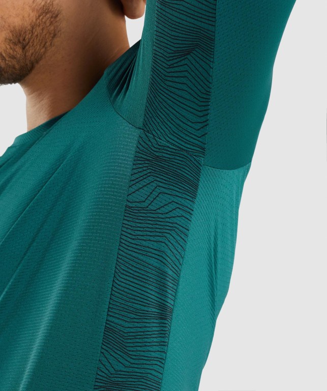 Gymshark Sport Men's T Shirts Turquoise | UAE-43MYJX